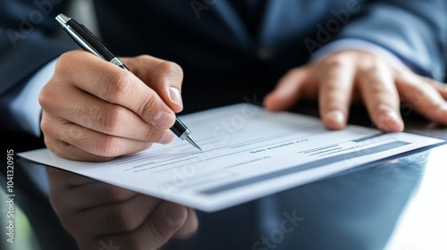 Businessman Signing Document