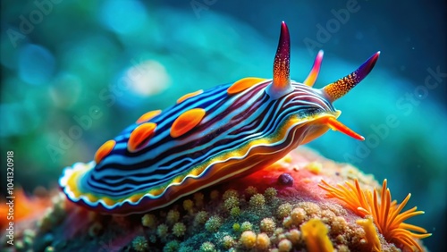 Cratena Slug Close-up Adriatic Sea - Underwater Macro Photography photo