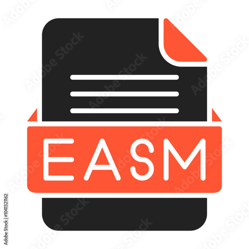 EASM File Format Vector Icon Design