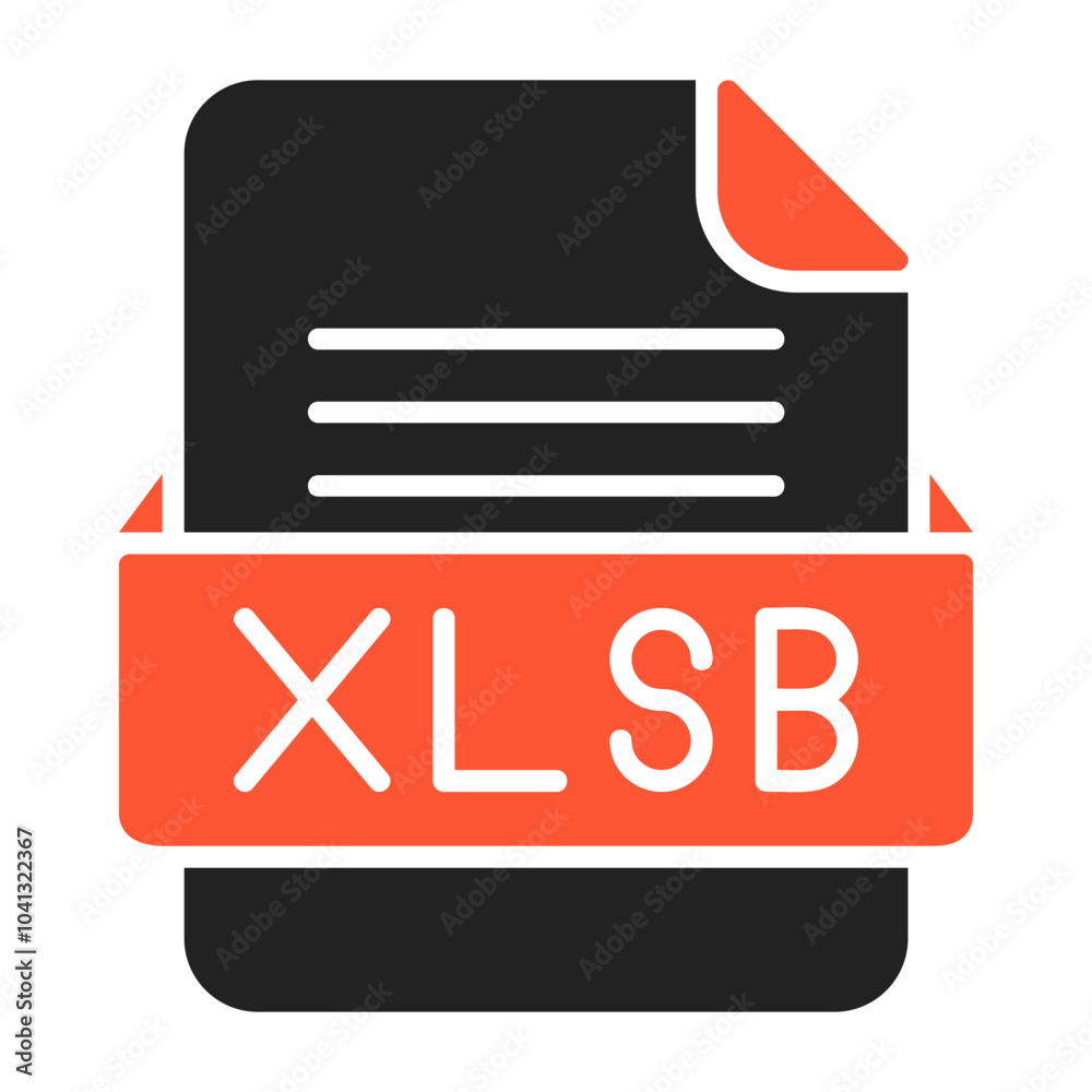 XLSB File Format Vector Icon Design XLSB File Format Vector Icon Design