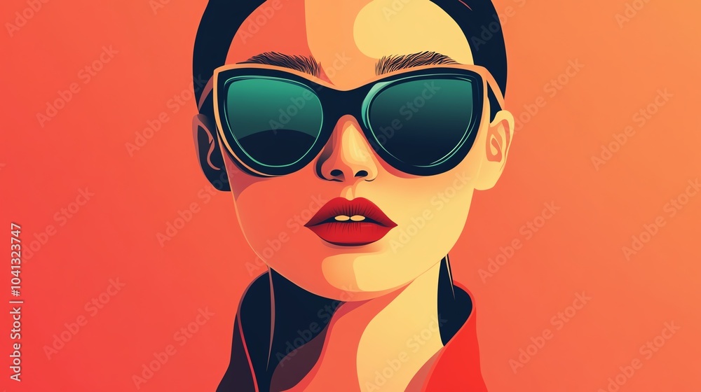 Masked person, chic and stylish, influencer aura, flat illustration Masked person, chic and stylish, influencer aura, flat illustration