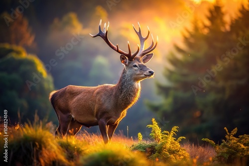 Experience the elegance of deer from a new perspective with stunning aerial drone photography.