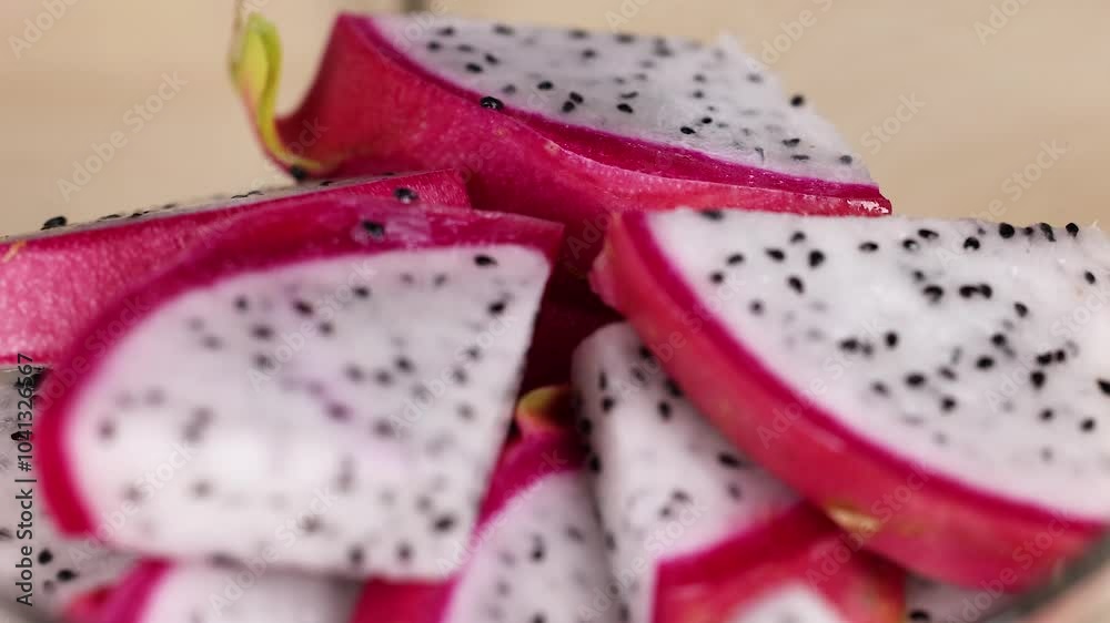 Sliced Dragon Fruit Arrangement Sliced Dragon Fruit Arrangement