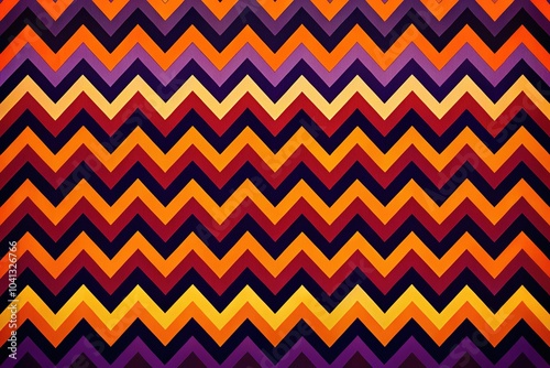 Halloween Chevron Seamless Pattern in Traditional Colors