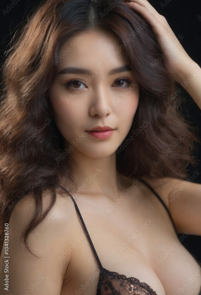 Portraits of a confident model in lingerie, showcasing elegance and beauty in a variety of poses Portraits of a confident model in lingerie, showcasing elegance and beauty in a variety of poses