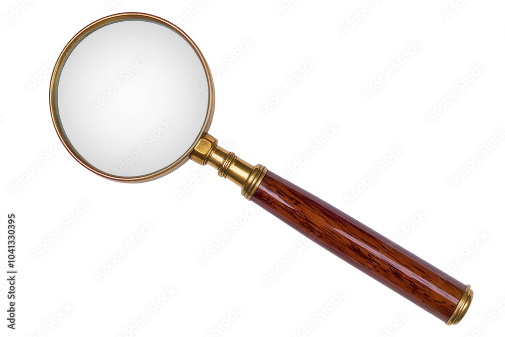 High-Quality PNG of Old antique mahogany and gold magnifying glass isolated cutout on transparent Isolated on White Background – High Resolution High-Quality PNG of Old antique mahogany and gold magnifying glass isolated cutout on transparent Isolated on White Background – High Resolution