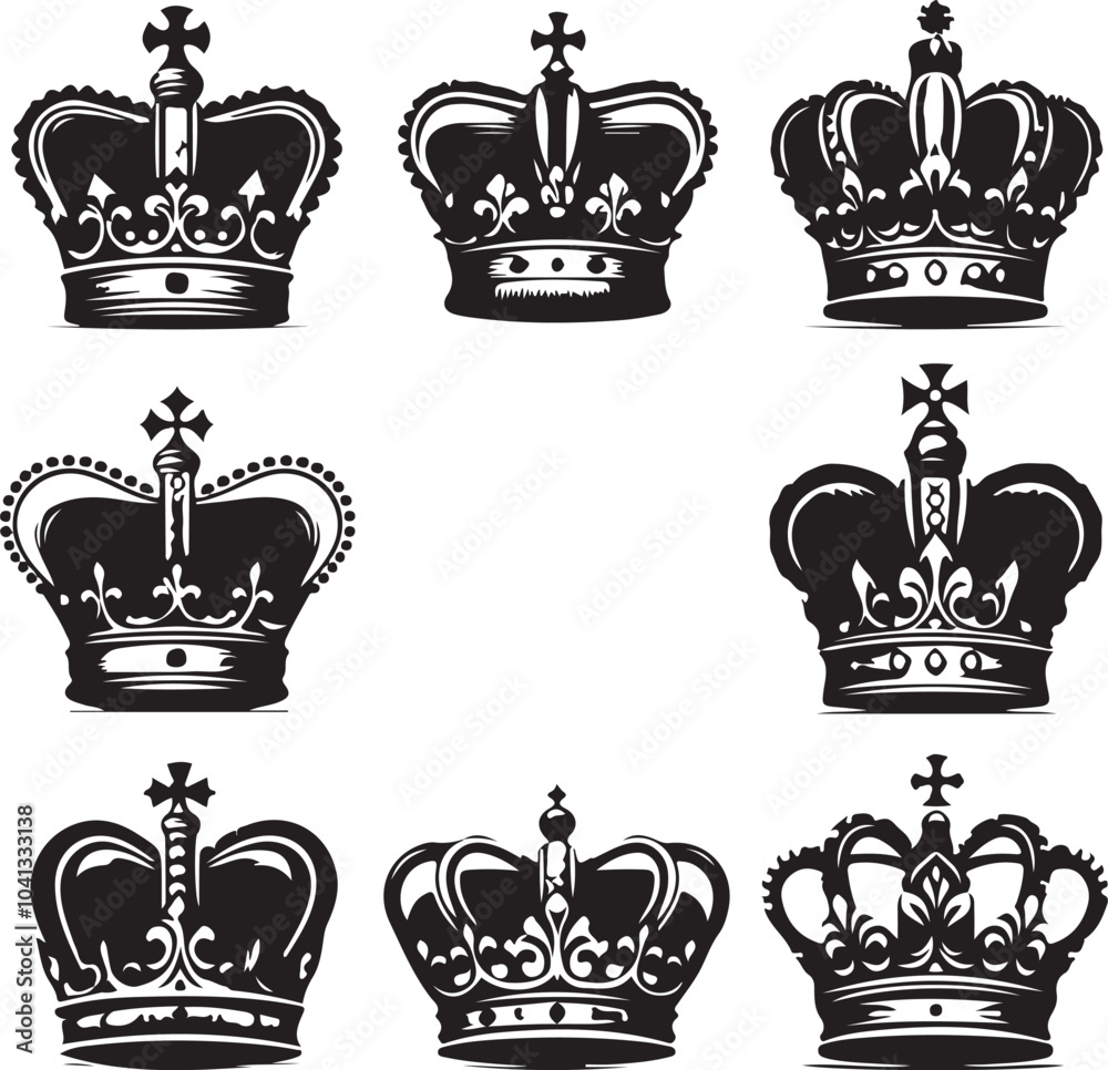 Fototapeta premium black crown logo victor