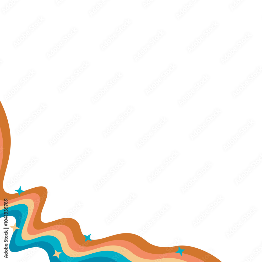 Obraz premium Retro Wavy Corner