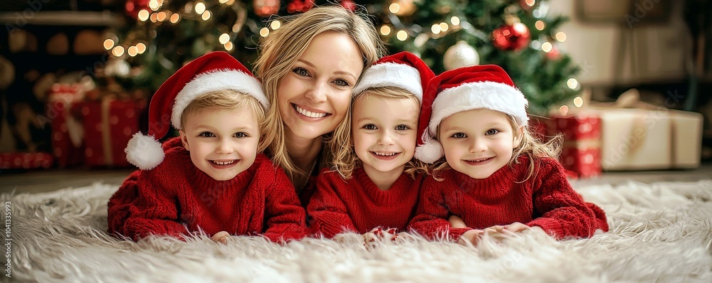 Family Joy in Festive Holiday Atmosphere Family Joy in Festive Holiday Atmosphere