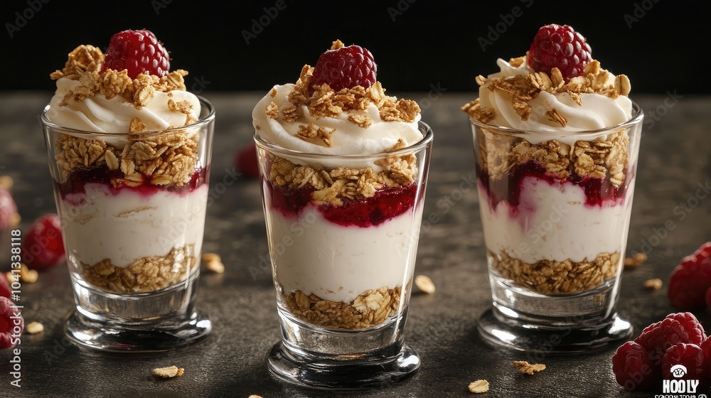 Delicious Layered Dessert with Berries and Granola Delicious Layered Dessert with Berries and Granola