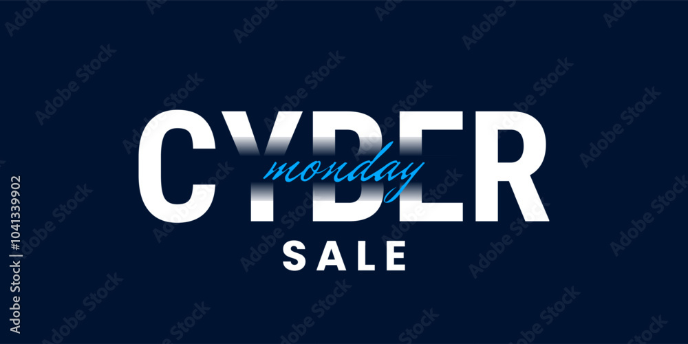 Cyber Monday design template. Cyber Monday sale banner with modern typography. Vector illustration Cyber Monday design template. Cyber Monday sale banner with modern typography. Vector illustration
