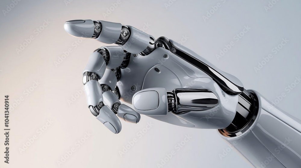 Futuristic Robotic Hand Pointing With Precision Futuristic Robotic Hand Pointing With Precision