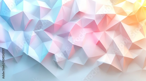 A vibrant abstract background featuring geometric shapes in pastel hues of blue, pink, and yellow, perfect for modern design projects.