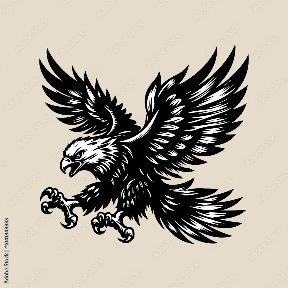 Obraz premium eagle wing vector illustration