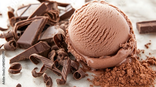 Wallpaper Mural Creamy Chocolate Ice Cream with Chocolate Shavings Torontodigital.ca