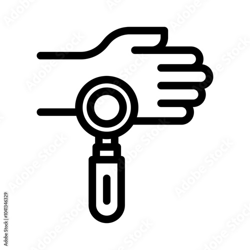 5 dermatoscope line icon illustration vector graphic