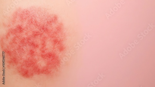 Scaly, red patches on the skin from a medication allergy, allergic reaction rash, healthcare side effects