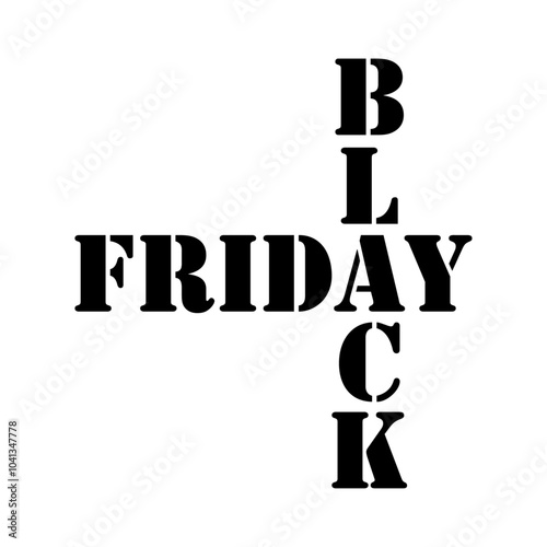 Banner con texto Black Friday con palabras cruzadas