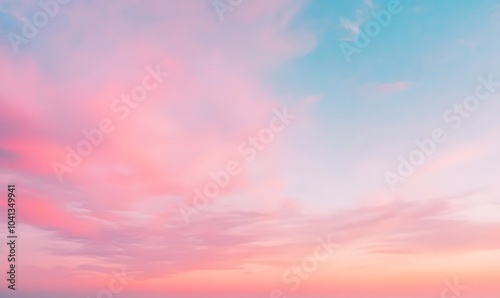  colorful pink and red colored evening sky, Generative AI