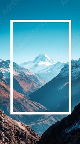 Elegant phone wallpaper featuring mountain silhouette