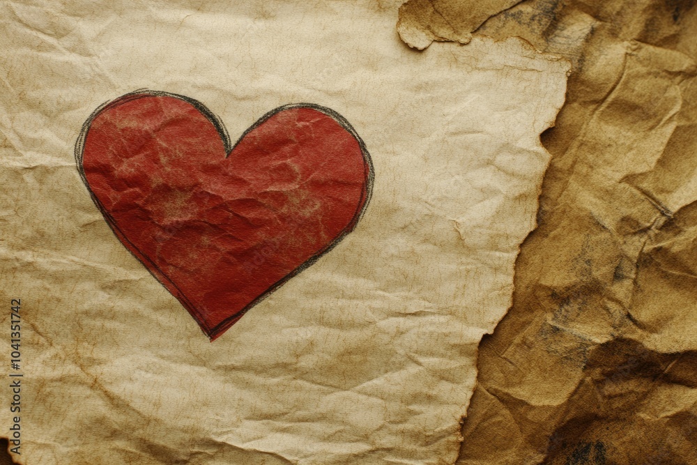 Fototapeta premium Minimalist Valentine wallpaper with copy space