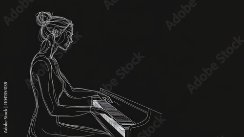 Woman Playing Piano
