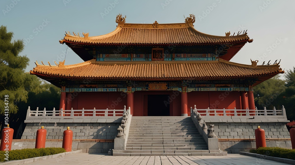 Chinese temple house vector illustration isolated on a white background. Chinese temple house vector illustration isolated on a white background.