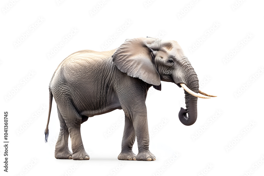Obraz premium Elephant isolated on white background