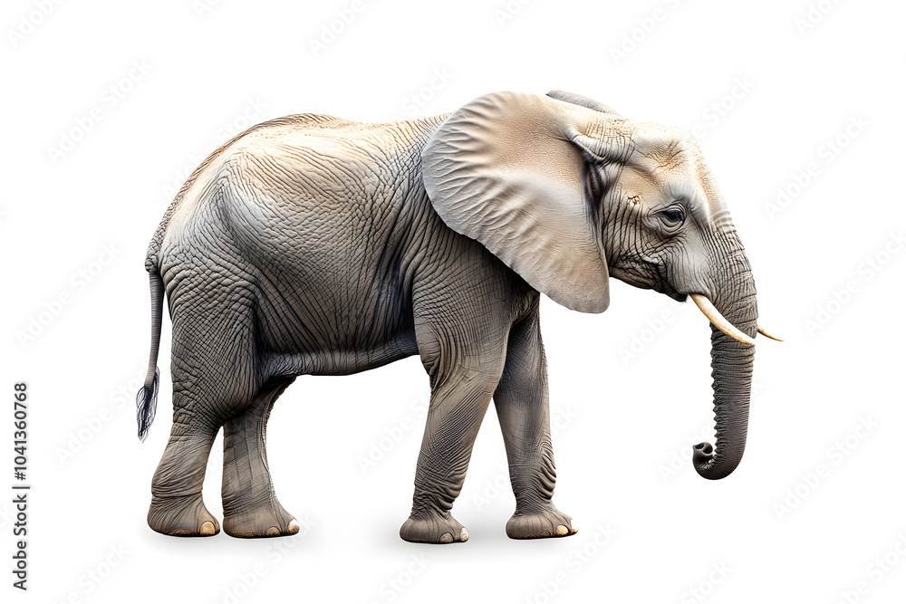 Fototapeta premium Elephant isolated on white background