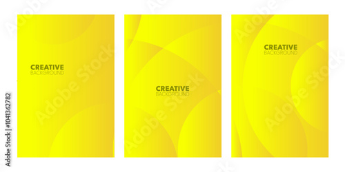 Three vertical yellow panels with smooth, curved shapes.