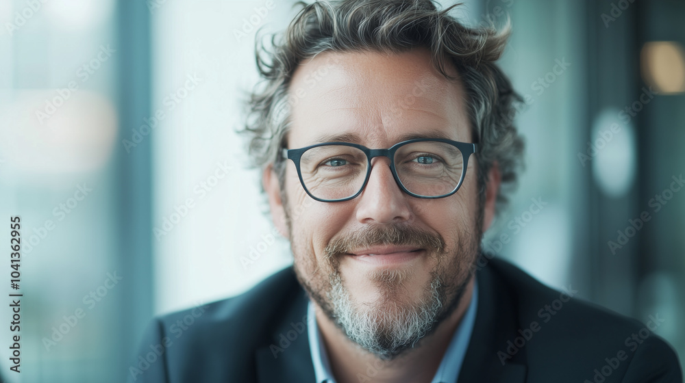 Successful Business Negotiation with Confident Man in Glasses Successful Business Negotiation with Confident Man in Glasses