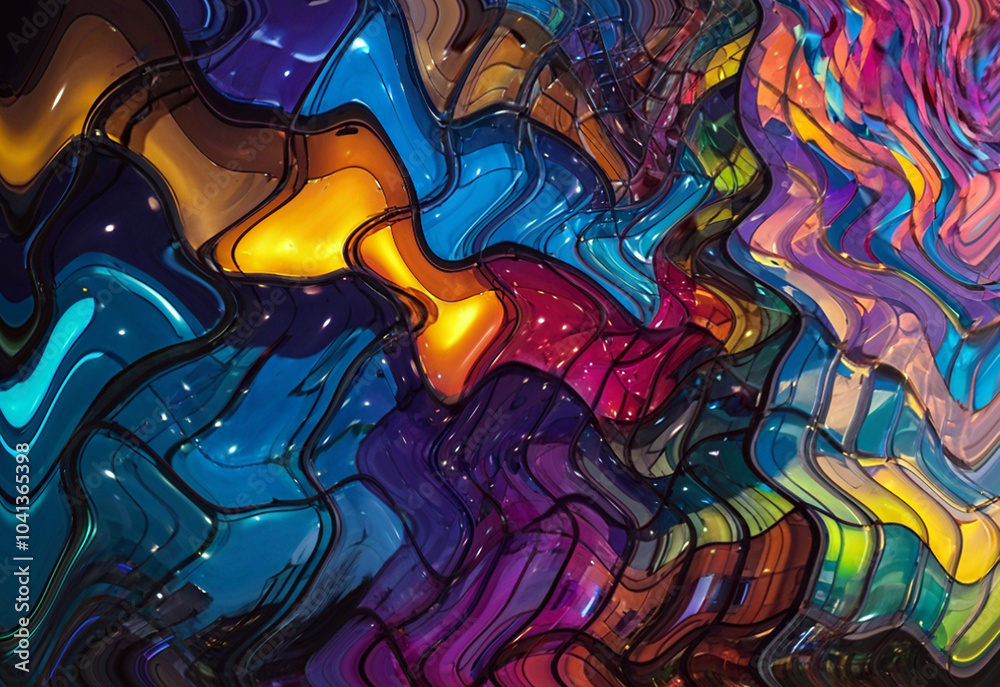 Fototapeta premium abstract colorful background, vibrant flowing rainbow swirls, bright abstract vivid wallpaper, digital art