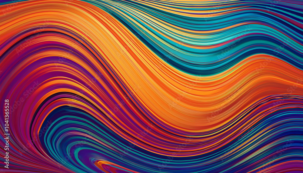 Groovy Wave Pattern: A Funky and Psychedelic Background Groovy Wave Pattern: A Funky and Psychedelic Background