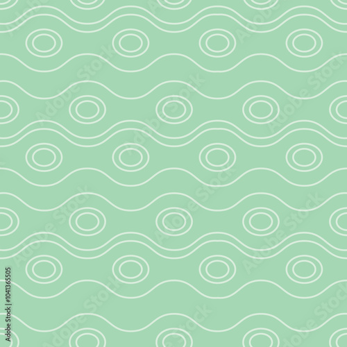 Outline animalistic seamless pattern with scales or waves, flat vector stock illustration as trend seamless or endless background