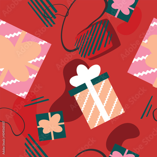 Outline animalistic seamless pattern with scales or waves, flat vector stock illustration as trend seamless or endless background