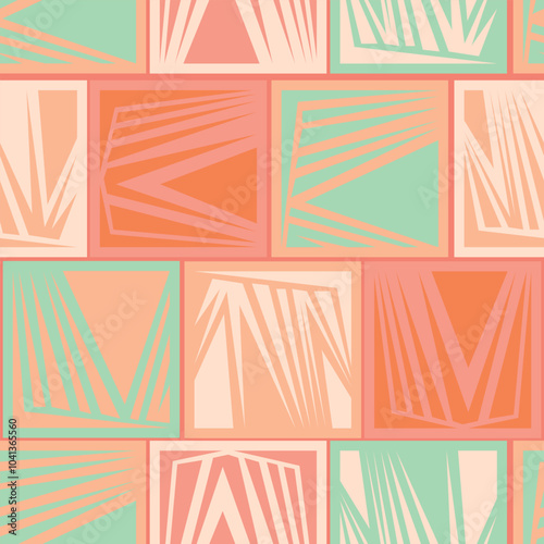 Outline animalistic seamless pattern with scales or waves, flat vector stock illustration as trend seamless or endless background