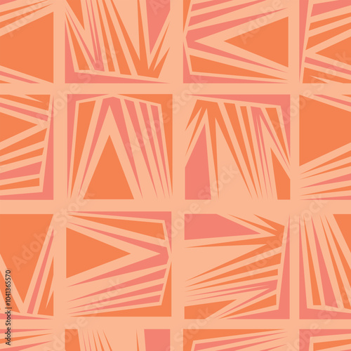 Outline animalistic seamless pattern with scales or waves, flat vector stock illustration as trend seamless or endless background