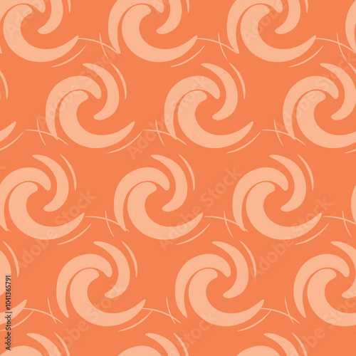 Outline animalistic seamless pattern with scales or waves, flat vector stock illustration as trend seamless or endless background