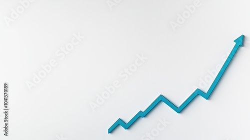 Trend Line with Arrow Showing Growth and Progress