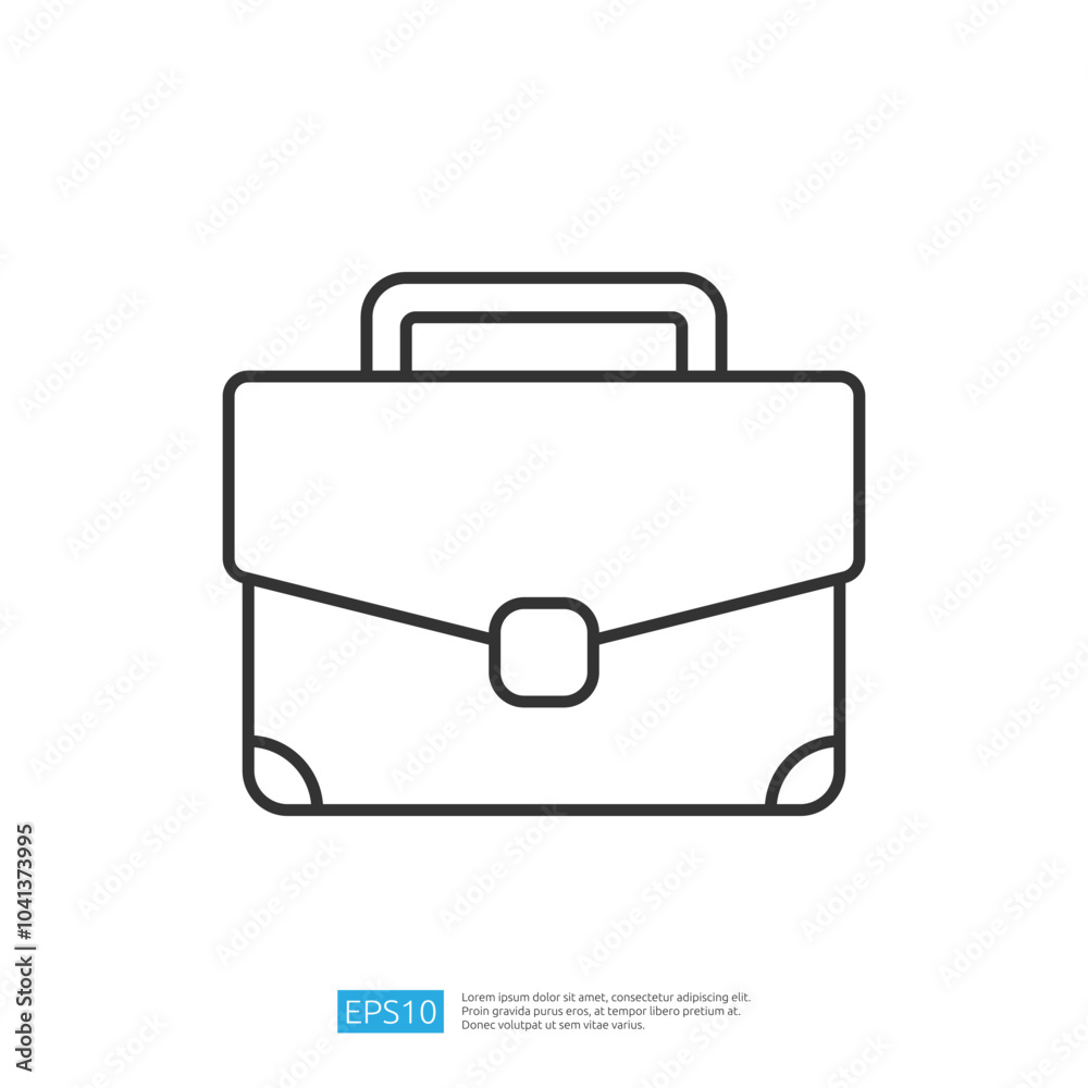 A simple line drawing of a briefcase, representing business and professional settings. A simple line drawing of a briefcase, representing business and professional settings.