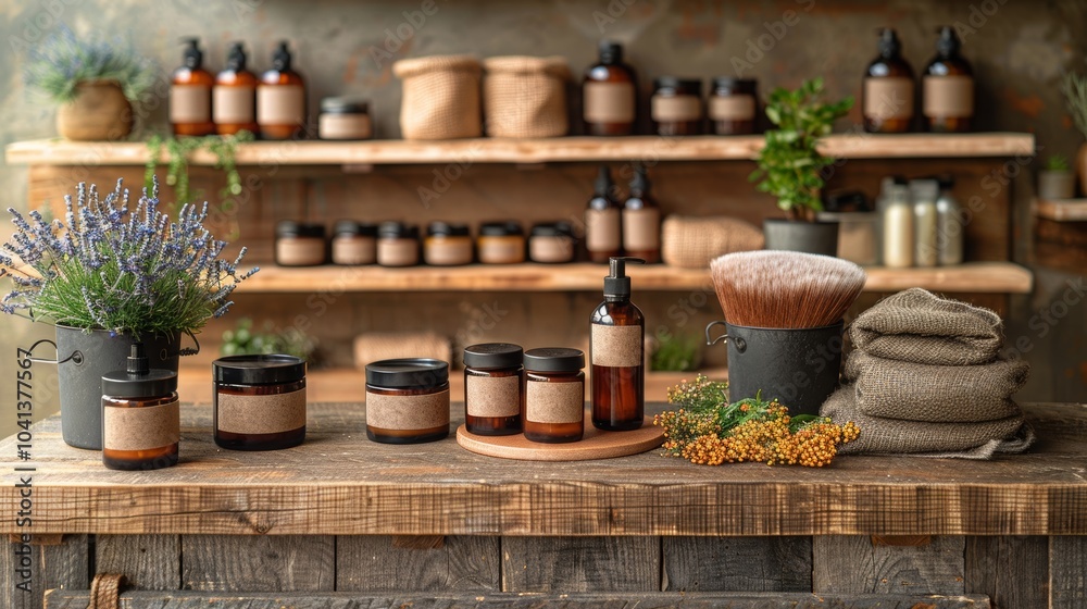 Fototapeta premium Assortment of cosmetic products and Beauty products collection