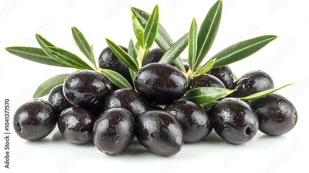 Black Olives Isolated on White Background Black Olives Isolated on White Background