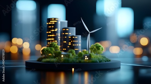 Industry KV, including digitalization, wind power, electrical appliances, urban architecture, future sustainability, people zoomed in visual center, photo