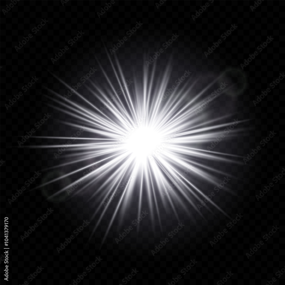Obraz premium Bright light burst. Glowing, explosion, star, radiant, golden, energy, shine, flare, illumination, spark, effect, abstract, sparkle, vibrant, sunburst, glowing rays.