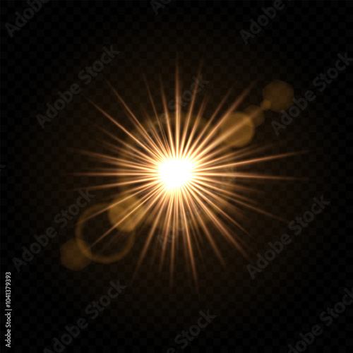 Bright light burst. Glowing, explosion, star, radiant, golden, energy, shine, flare, illumination, spark, effect, abstract, sparkle, vibrant, sunburst, glowing rays.