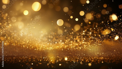 Golden, shiny, glitter, Sparkle, An Abstract Yellow Background