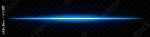 Blue light beam. Horizontal flare, glowing effect, radiant, bright streak, abstract shine, illumination, futuristic, glowing line, energy, luminous, dynamic light.