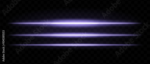 Wallpaper Mural Purple glowing light streaks. Horizontal beams, neon, abstract, bright lines, futuristic, energy, dynamic motion, shine, luminous effect, optical flare, laser, electric. Torontodigital.ca