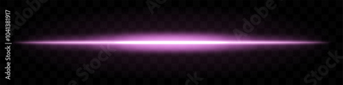 Purple glowing light beam. Horizontal flare, bright line, radiant, abstract shine, luminous, futuristic glow, energy, dynamic streak, optical highlight, neon effect.