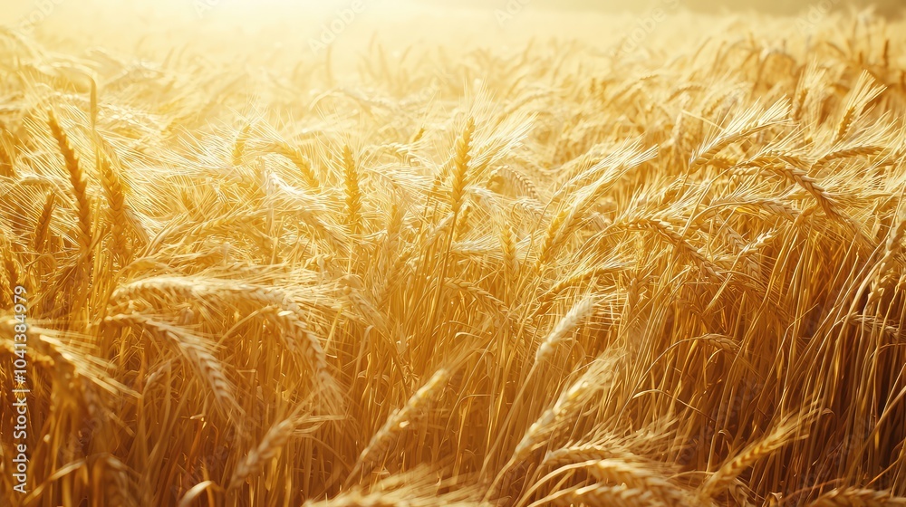Golden Wheat Field Under Bright Summer Sun Golden Wheat Field Under Bright Summer Sun